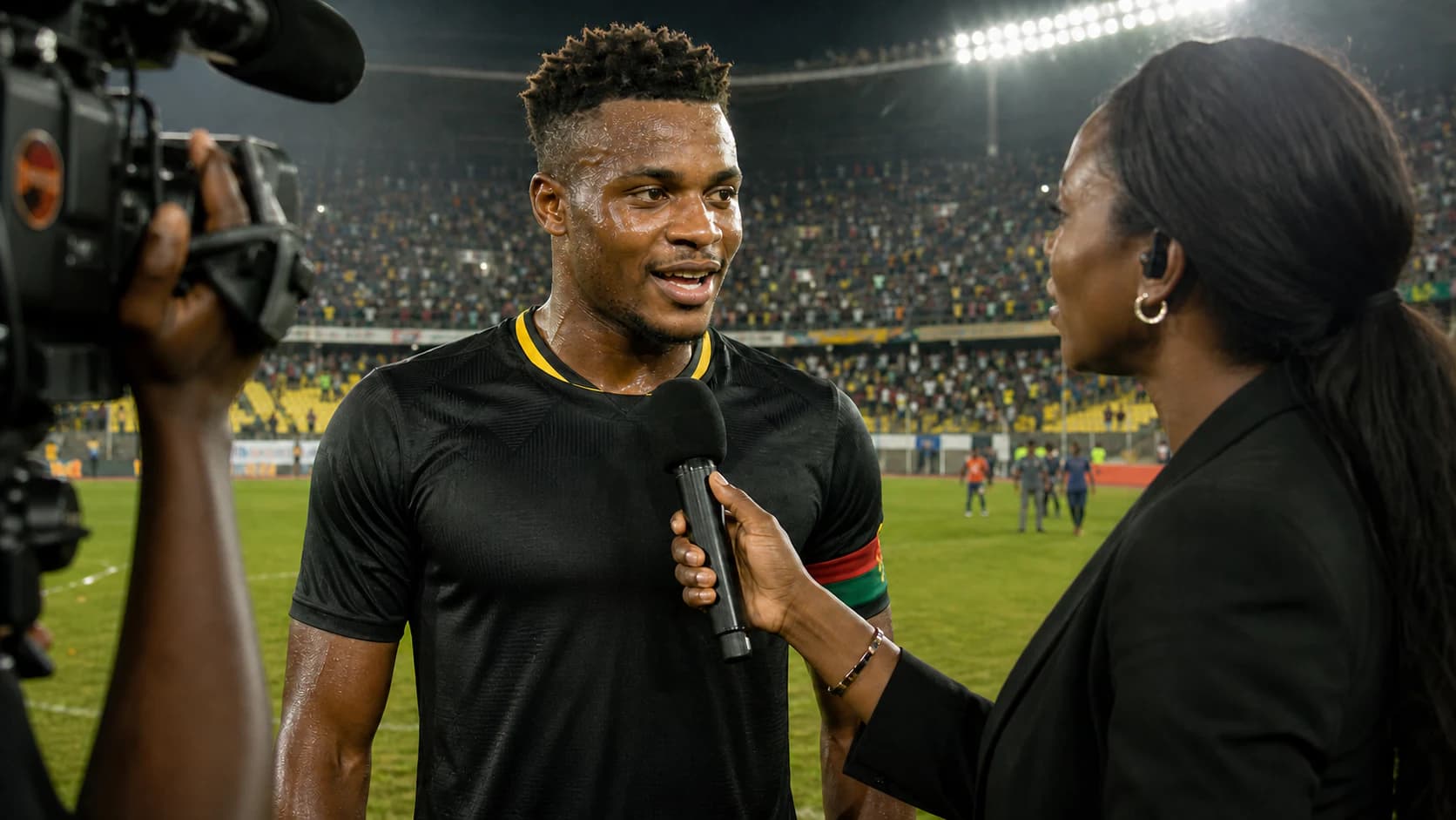 Kojo Mensah pendant son direct Football à Accra