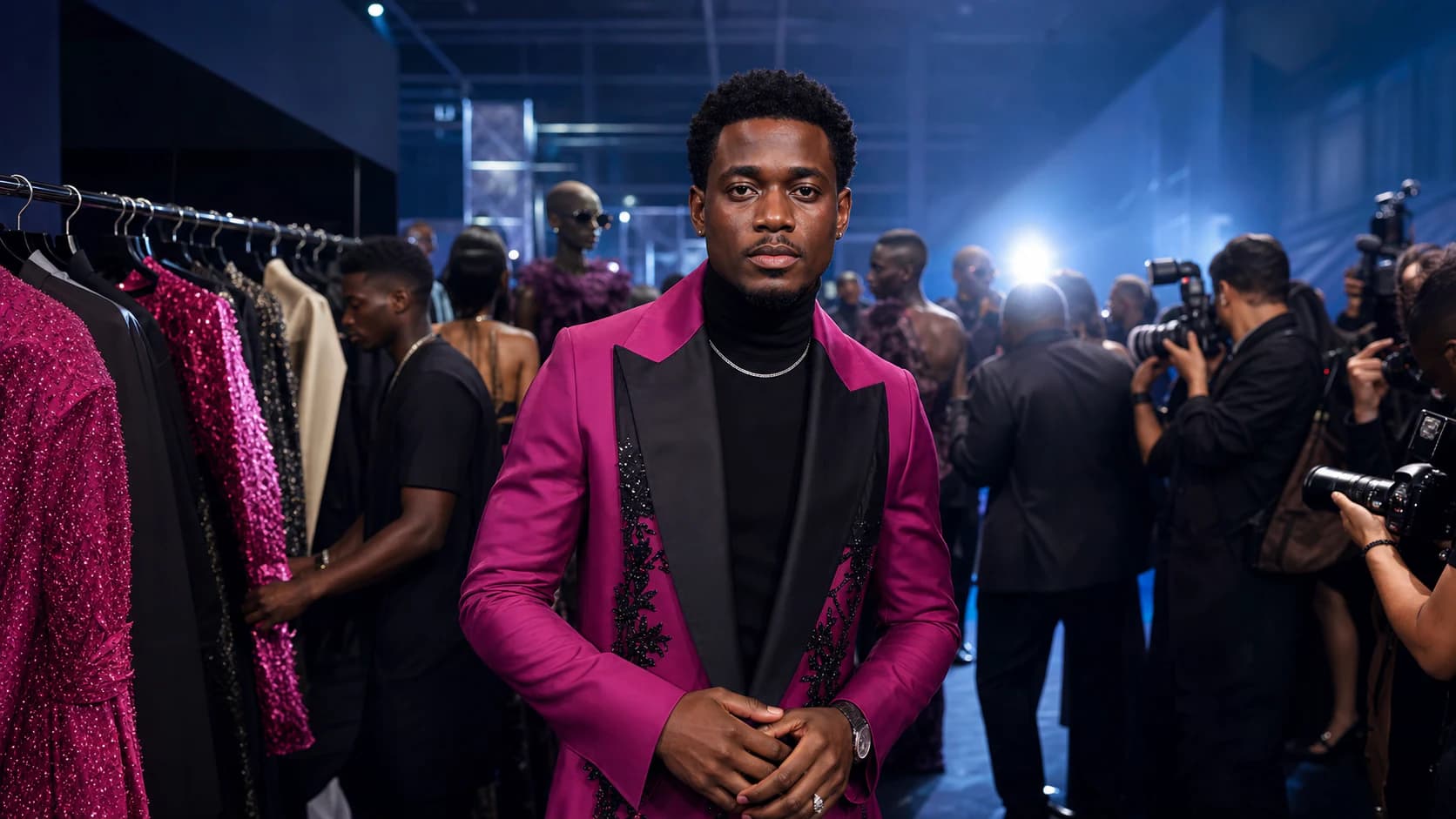 Tomi Adeyemi pendant son direct Mode à Lagos